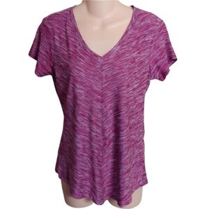 Bally Totalal Fitness Magenta Dry Wick Short Sleeve Shirt Size Women's Small NEW